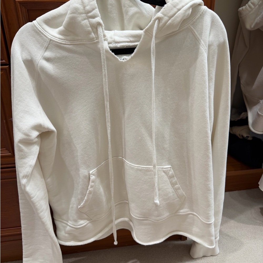 Nili Lotan Distressed Hoodie in chalk - Picture 6 of 6